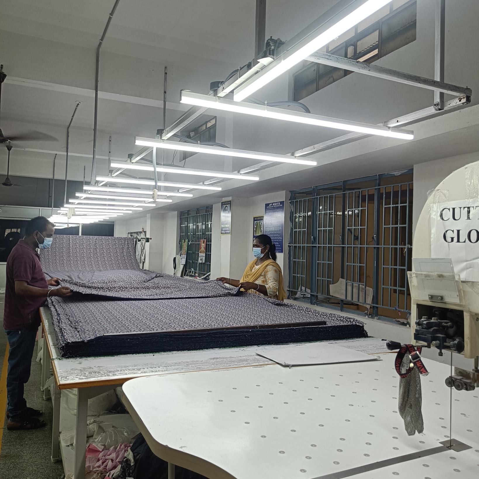 Fabric laying and cutting section at JP KNITS